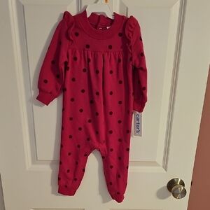 Carter's Pink Polka Dot Footie